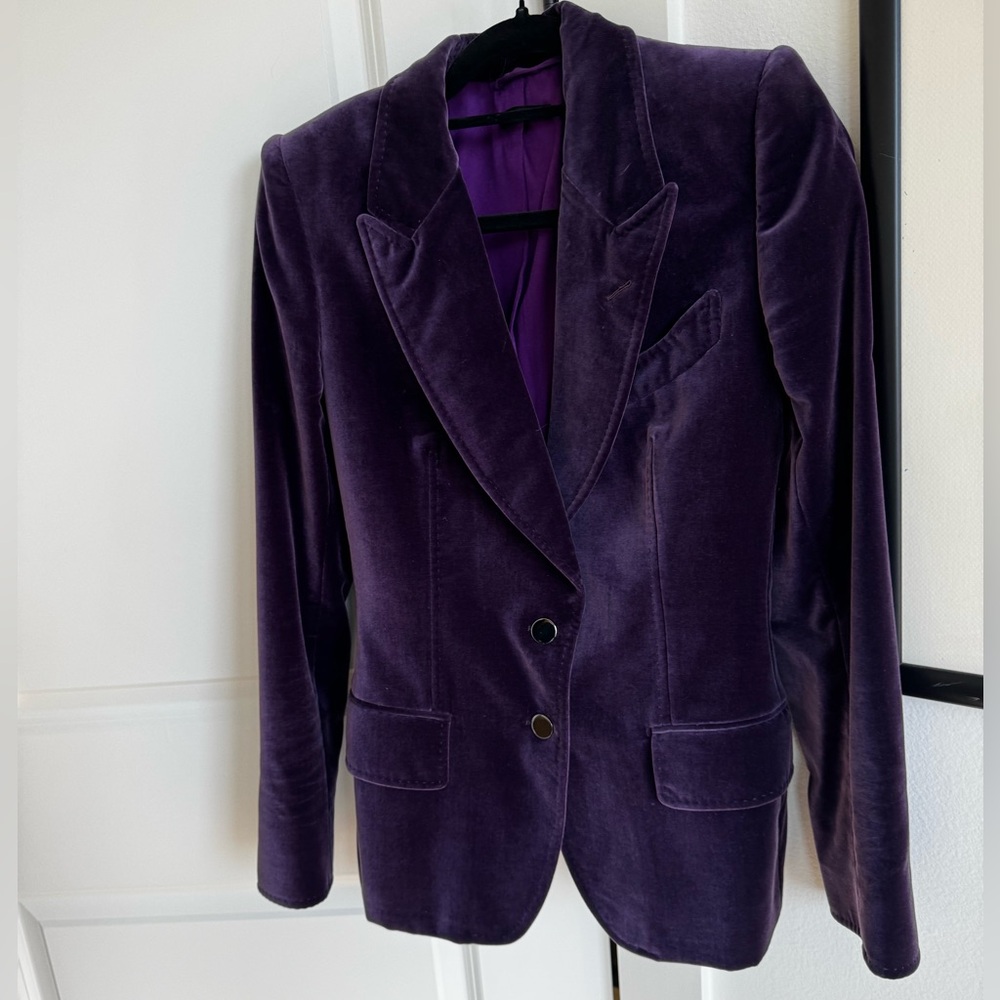 Tom Ford Purple Velvet Women's Blazer